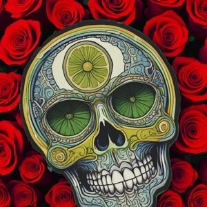 Colorful Skull Wall Art Print